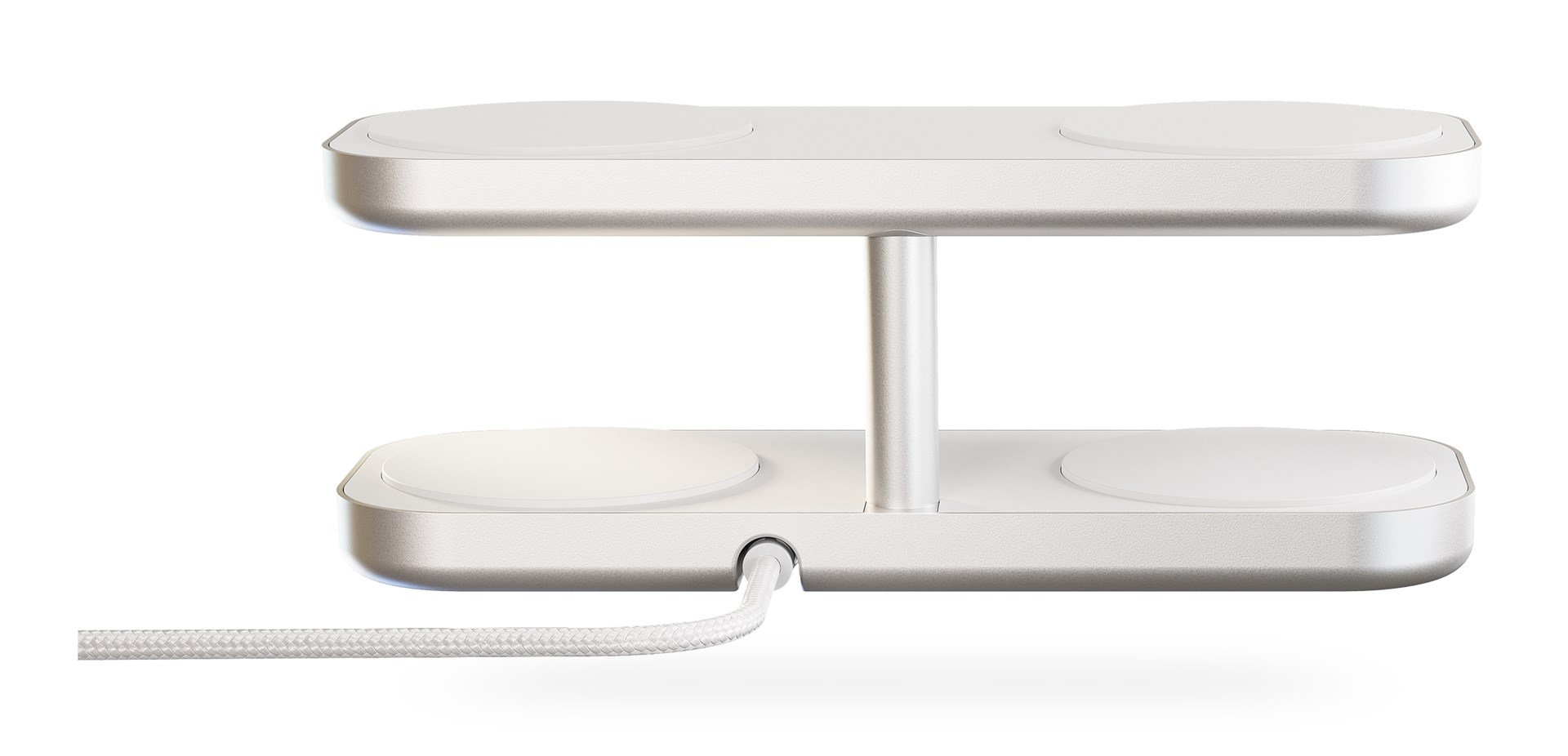 Bezprzewodowa ładowarka Zens Aluminium Series Quattro Pro 4 z zasilaczem 65 W 4x 15W Qi2 biały ZEQC01W/00 - obrazek 4