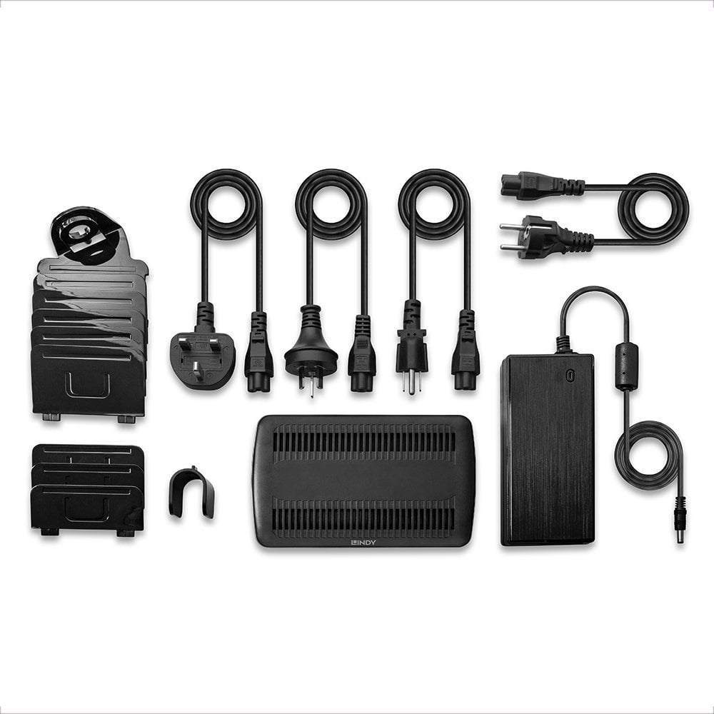 Lindy 73436 Organizery do stacji ładującej Wolnostojący Aluminium, Plastik Czarny, Szary - obrazek 4