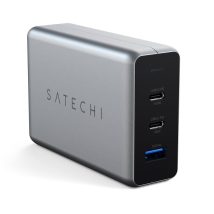 Ładowarka sieciowa Satechi USB-C PD GaN Charger 100W, 2x USB-C, 1x USB-A (space gray)