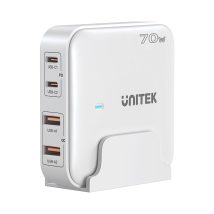 Sieciowa ładowarka GaN – Unitek P1229AWH01-EU | 100W 2x USB-C 2x USB-A