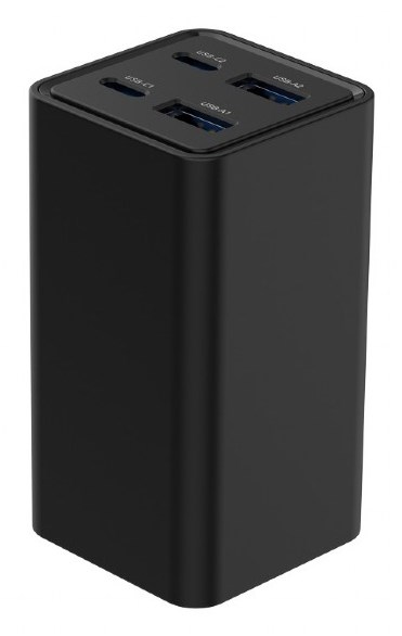 GEMBIRD 4-PORTOWA SZYBKA ŁADOWARKA SIECIOWA GAN (PD) USB (2X USB-A + 2X USB-C), 65W, CZARNA - obrazek 4