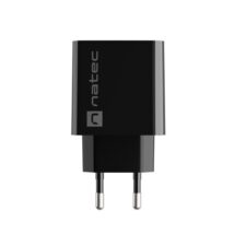 NATEC ŁADOWARKA SIECIOWA RIBERA USB-A + USB-C 20W POWER DELIVERY CZARNA NUC-2062