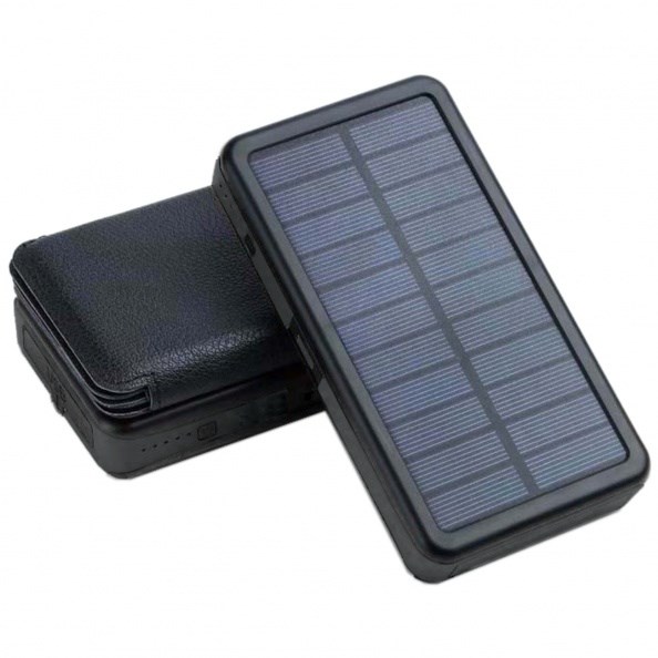 POWERNEED SKŁADANY PANEL SOLARNY Z POWER BANKIEM PV 9W 20000MAH LI-POLY 2X USB 2A CZARNY ES20000B - obrazek 3