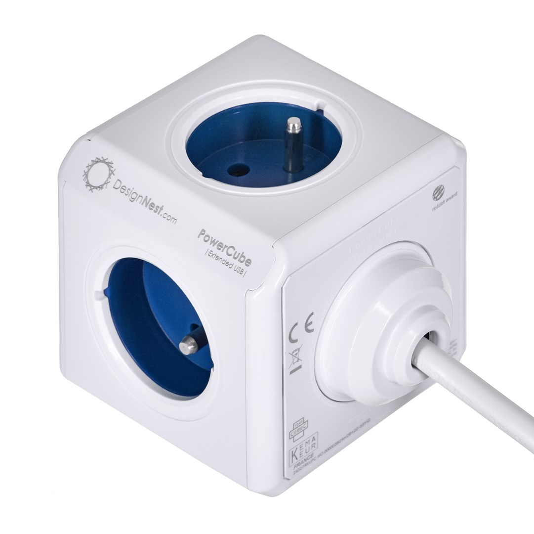 Przedłużacz allocacoc PowerCube Extended USB 2402BL/FREUPC (1,5m; kolor niebieski) - obrazek 3
