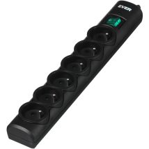 Listwa przeciwprzepięciowa Ever OPTIMA 5,0m (6 x UTE; 10 A; kolor czarny) (T/LZ08-OPT050/0000)