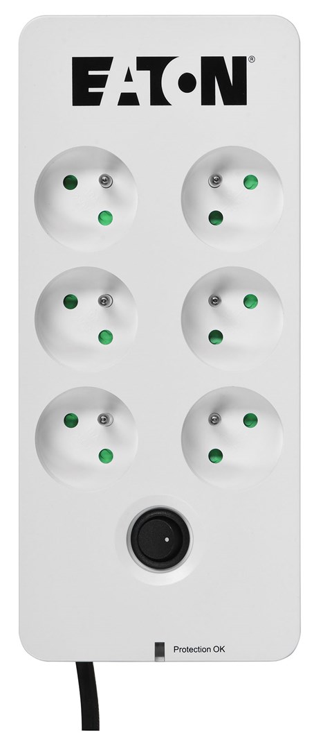 Listwa przeciwprzepięciowa EATON PB6F (6 x UTE; 10 A; kolor biały) - obrazek 3