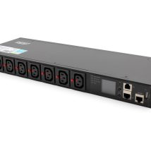 Listwa zasilająca SMART PDU 1U, gniazdo zasilające IEC320 C20 16A/250V, gniazda 8x C13, 16A