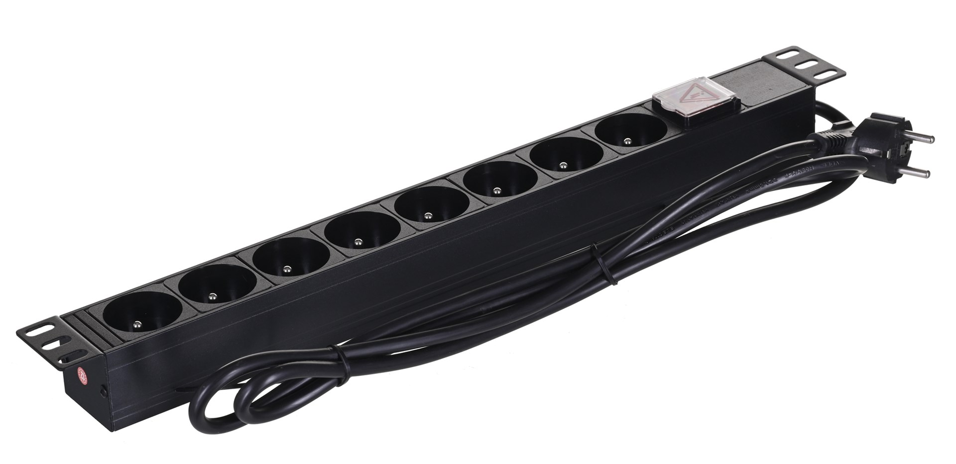 Listwa zasilająca A-LAN PZ081U (8 x UTE; 16 A (3680 W); 1,8m; kolor czarny) - obrazek 4