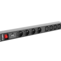 Listwa zasilająca Lanberg PDU-04E04I-0200-IEC-BK (8 x UTE; 2m; kolor czarny)