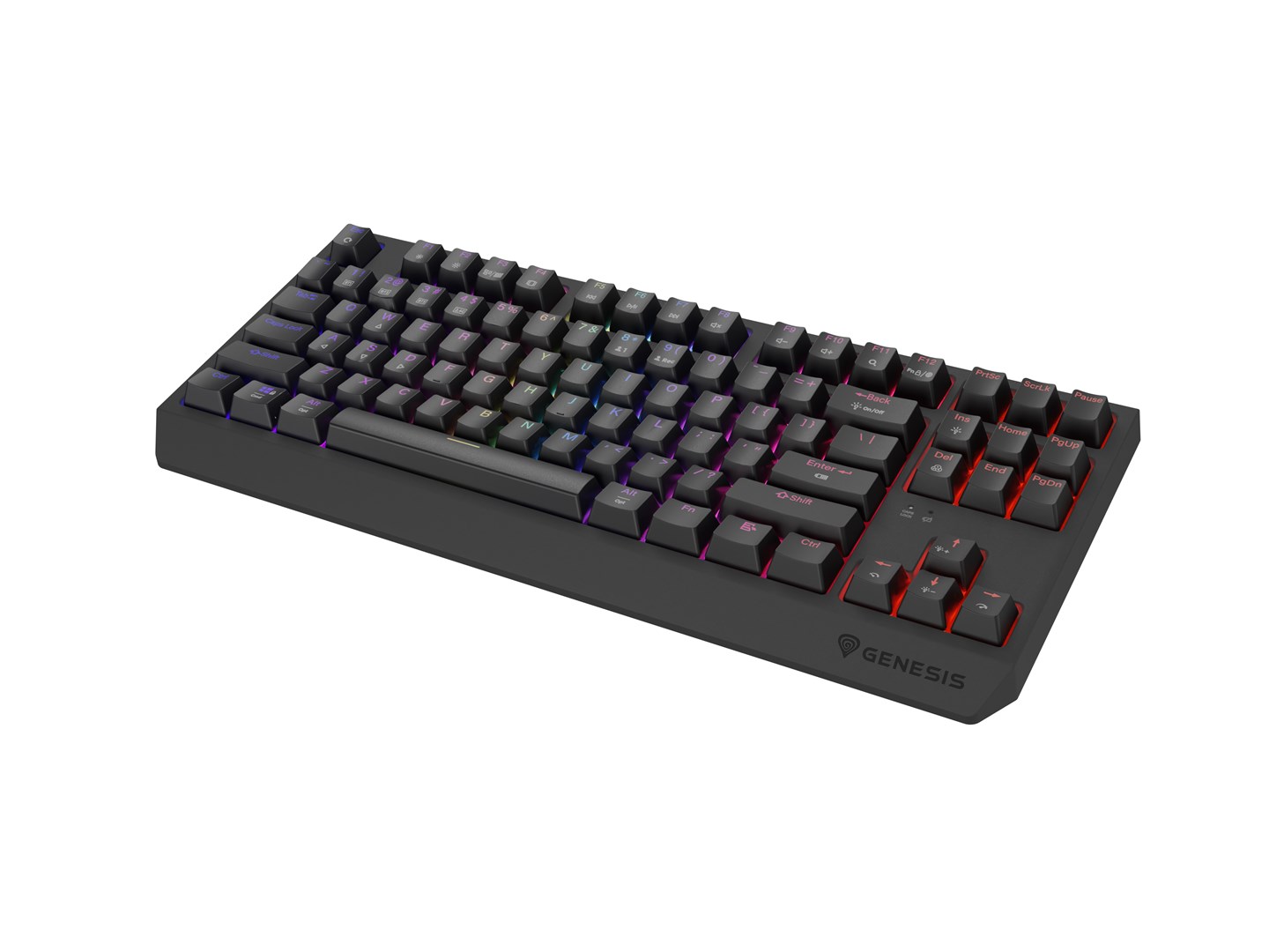 Klawiatura GENESIS Thor 230 TKL Gaming USB + RF Wireless + Bluetooth QWERTY Czarna