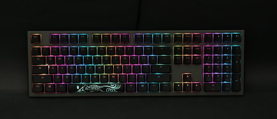 Ducky Shine 7 klawiatura Gaming USB Niemiecki Czarny, Szary - obrazek 3