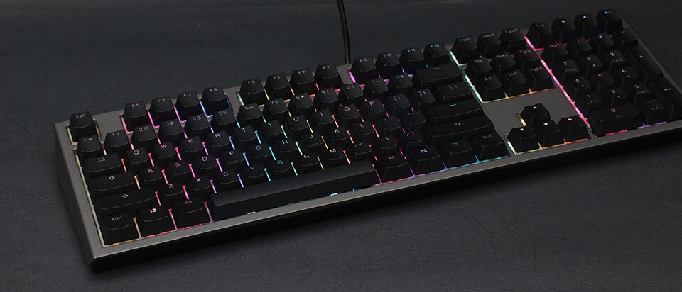 Ducky Shine 7 klawiatura Gaming USB Niemiecki Czarny, Szary - obrazek 4