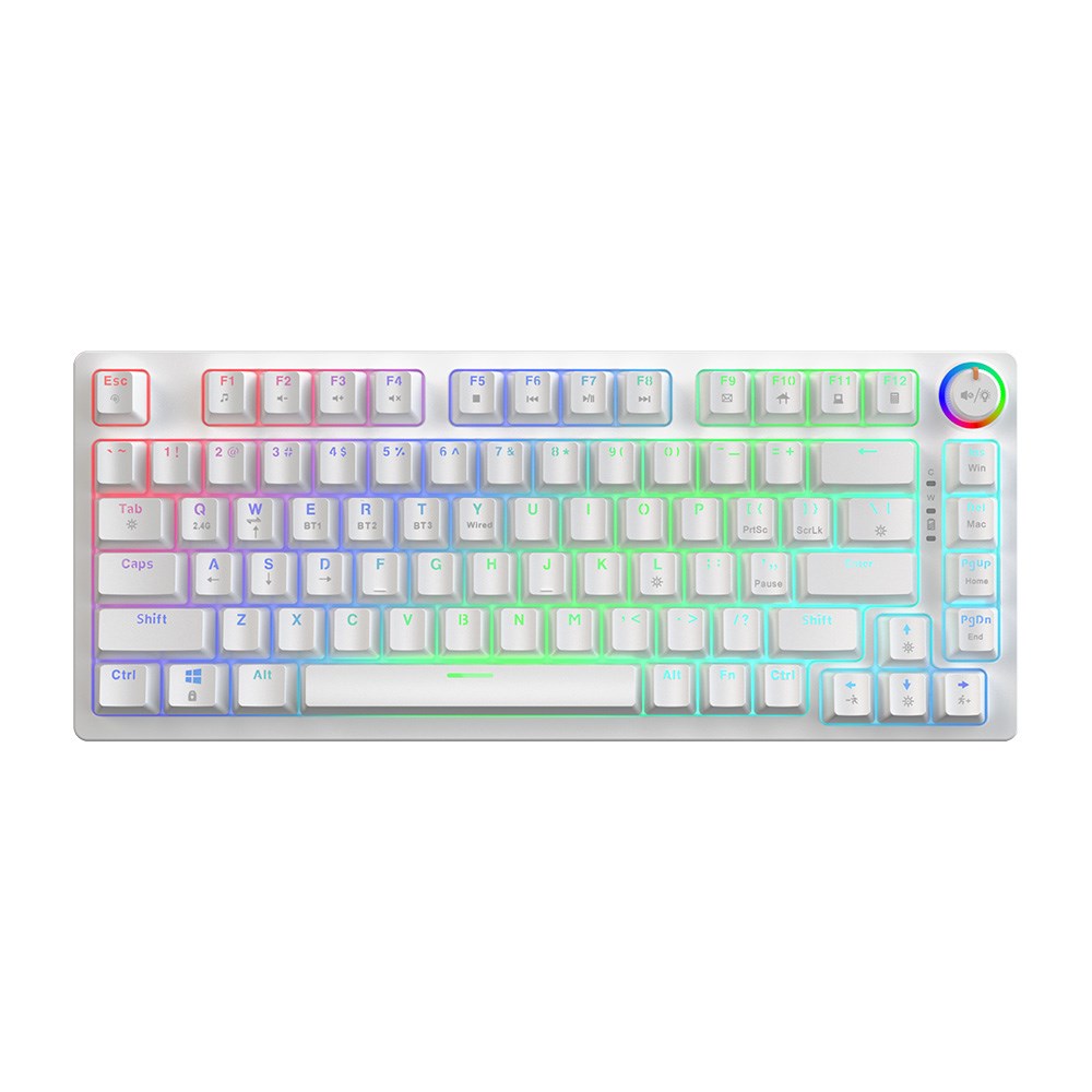 SAVIO KLAWIATURA MECHANICZNA BEZPRZEWODOWA PHENIX WHITE GATERON RED PRO ABS - obrazek 4