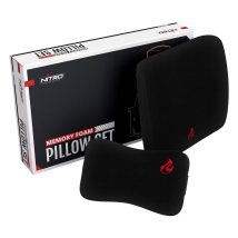 Nitro Concepts Memory Foam Pillow Set Black/Red – zestaw poduszek z pianki