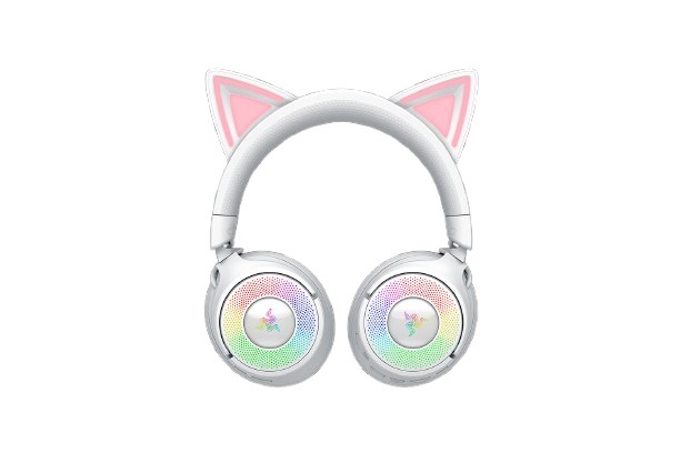 Zestaw słuchawkowy Razer Kraken Kitty V3 Pro Bluetooth Nauszne Mikrofon Bezprzewodowy Biały - obrazek 4