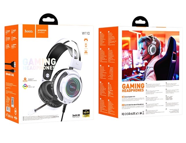 Słuchawki gamingowe Hoco W110 (biały) - obrazek 4