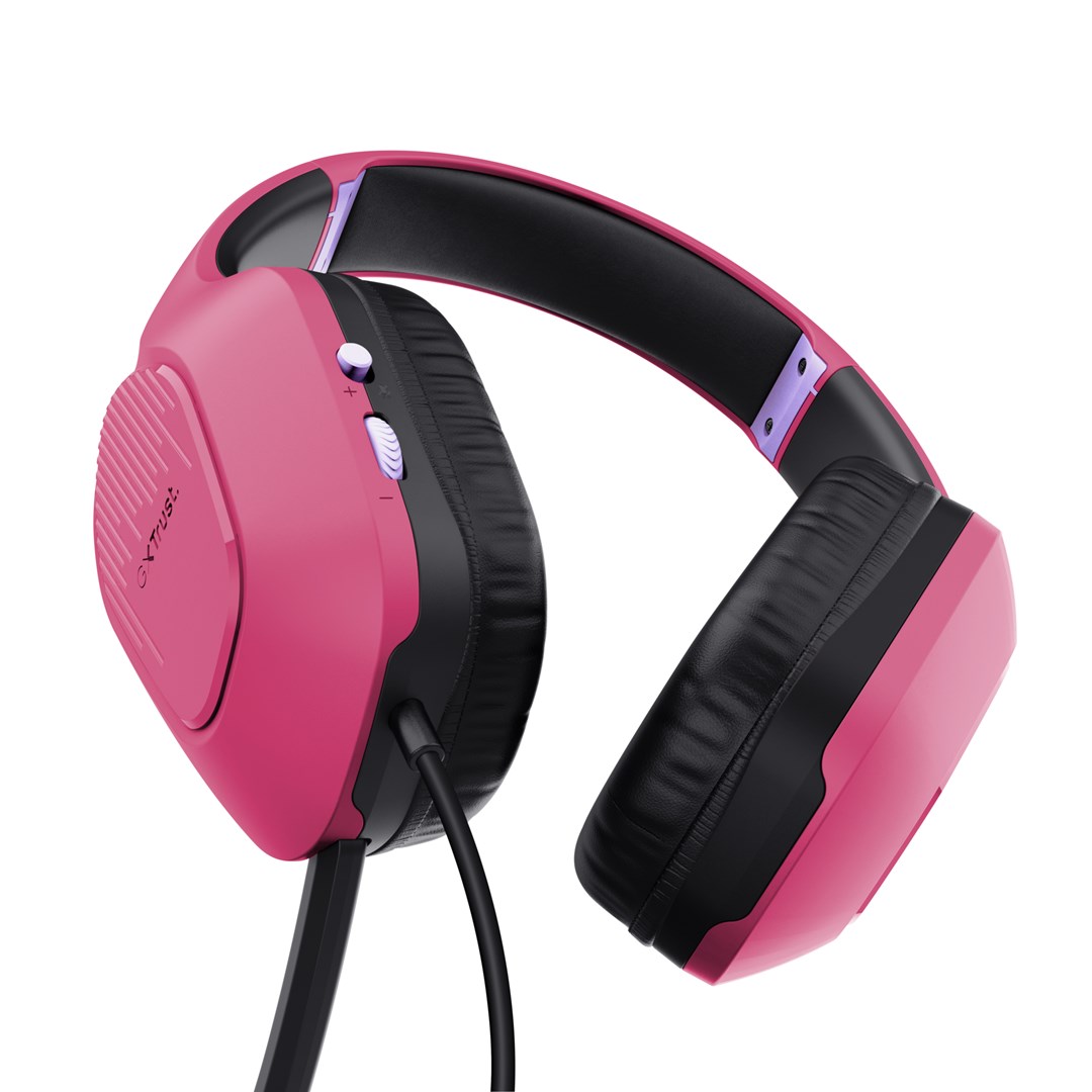 Słuchawki TRUST GXT415P ZIROX HEADSET - PINK 24992 - obrazek 4