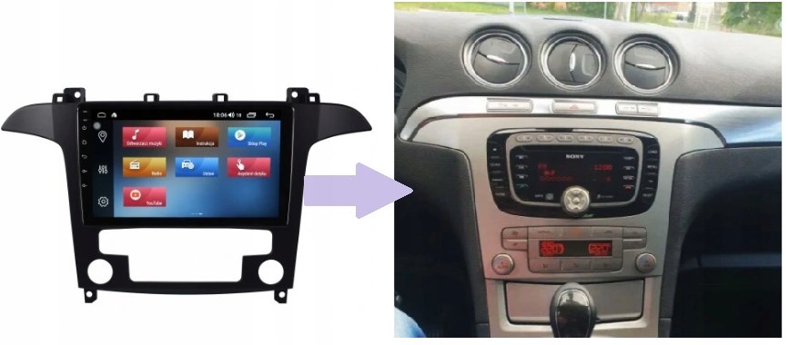 RADIO NAWIGACJA GPS FORD S-MAX 2006-2015 ANDROID - obrazek 4