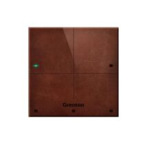 Panel dotykowy Grenton / 4 pola dotykowe / TF-Bus / ciemny, wykonany z naturalnej skóry front