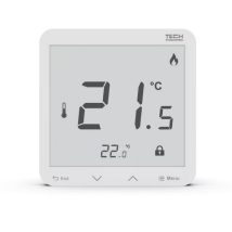 Bezprzewodowy regulator pokojowy biały R-8S PLUS Tech Sterowniki