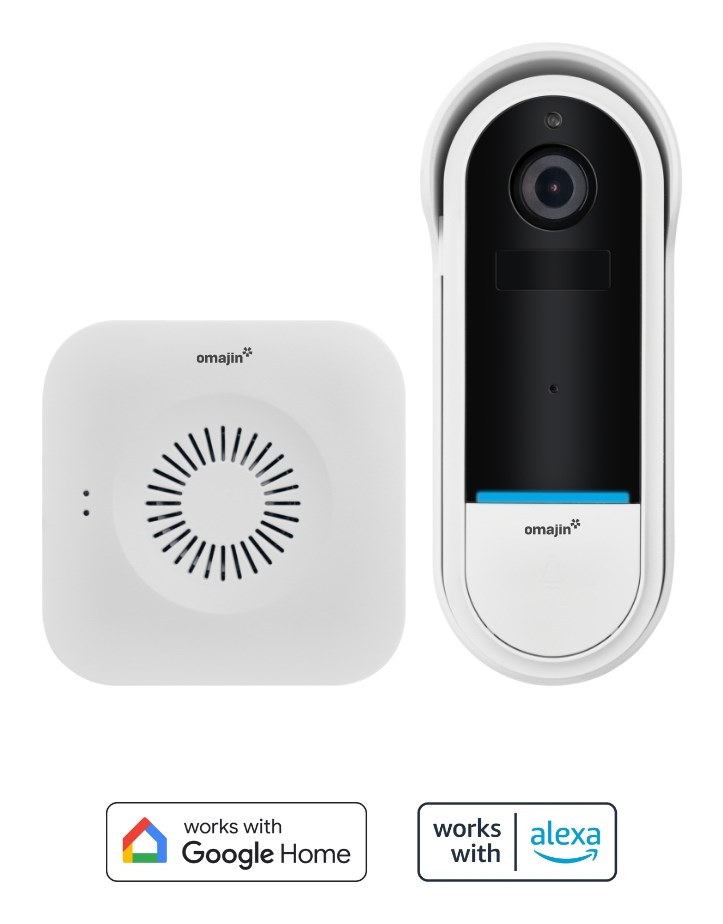 Bezprzewodowy wideodomofon OMAJIN OVD-01-EU Biały, Czarny