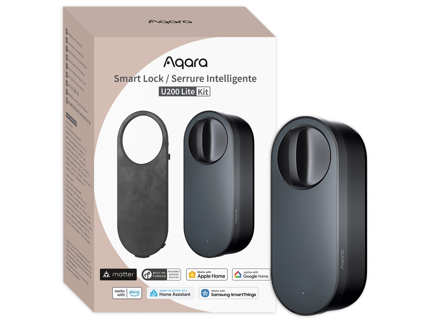 Inteligentny zamek do drzwi Aqara Smart Lock U200 Lite Czarny EL-D03D