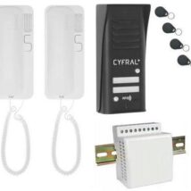 Zestaw domofonowy COSMO 2 CYFRAL 2-lokatorski Czarny