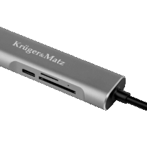 Adapter (HUB) USB typu C na HDMI/USB3.0/SD/MicroSD/C port