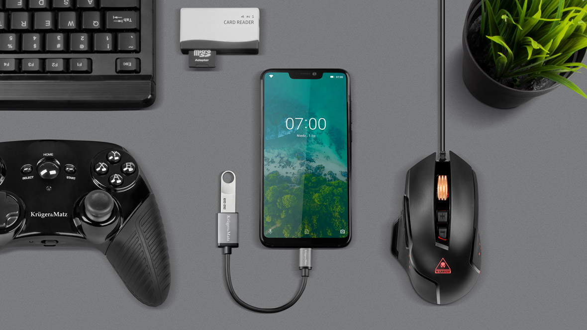 Adapter gniazdo USB 3.0 A - wtyk USB typu C OTG Kruger&Matz Basic - obrazek 2