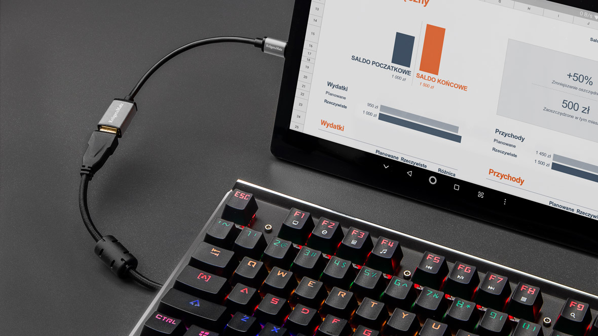 Adapter gniazdo USB 3.0 A - wtyk USB typu C OTG Kruger&Matz Basic - obrazek 4