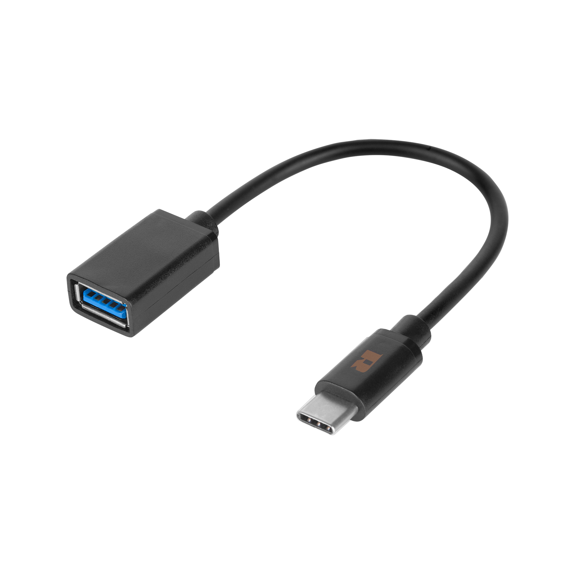 Adapter USB gniazdo A 3.0 - wtyk typu C OTG REBEL 15 cm