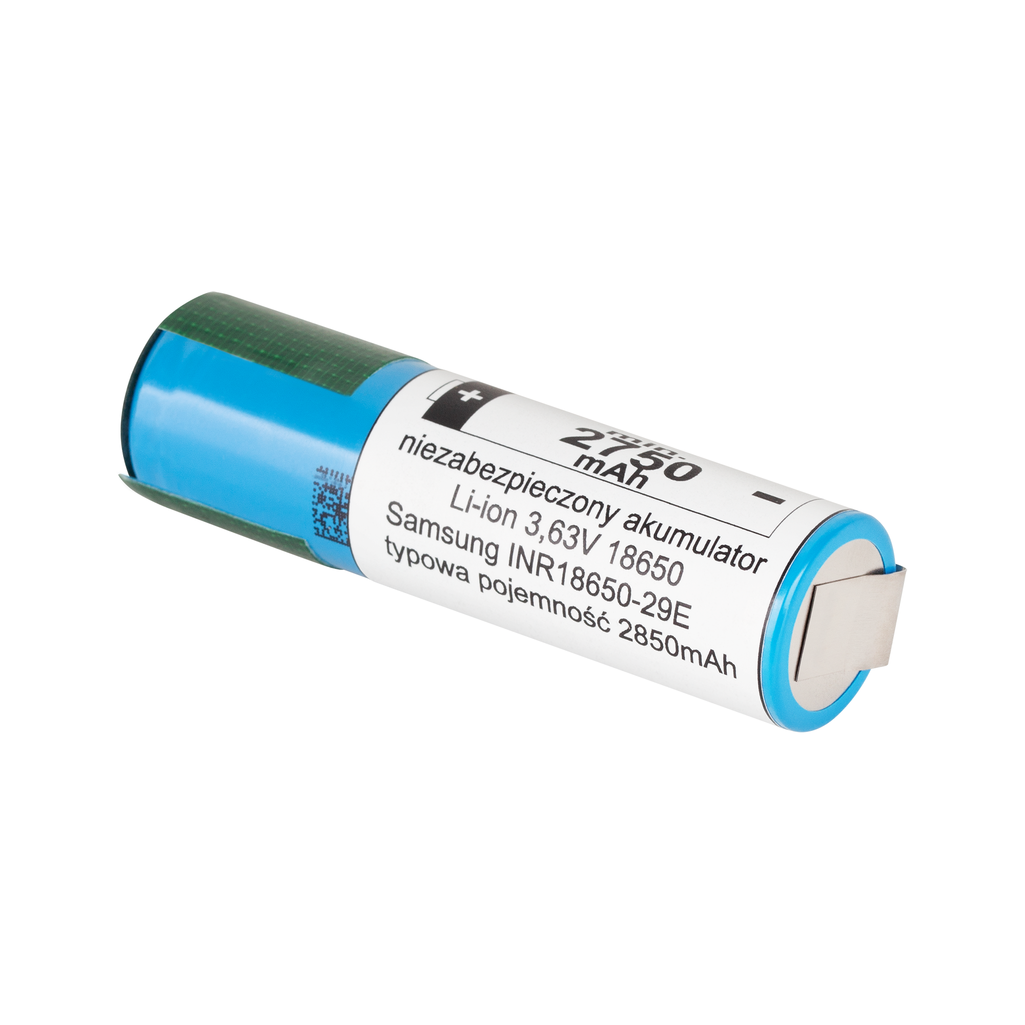 AKUMULATOR SAMSUNG 18650 2850mAh 3,7V z blaszkami INR18650-29E-FT - obrazek 2