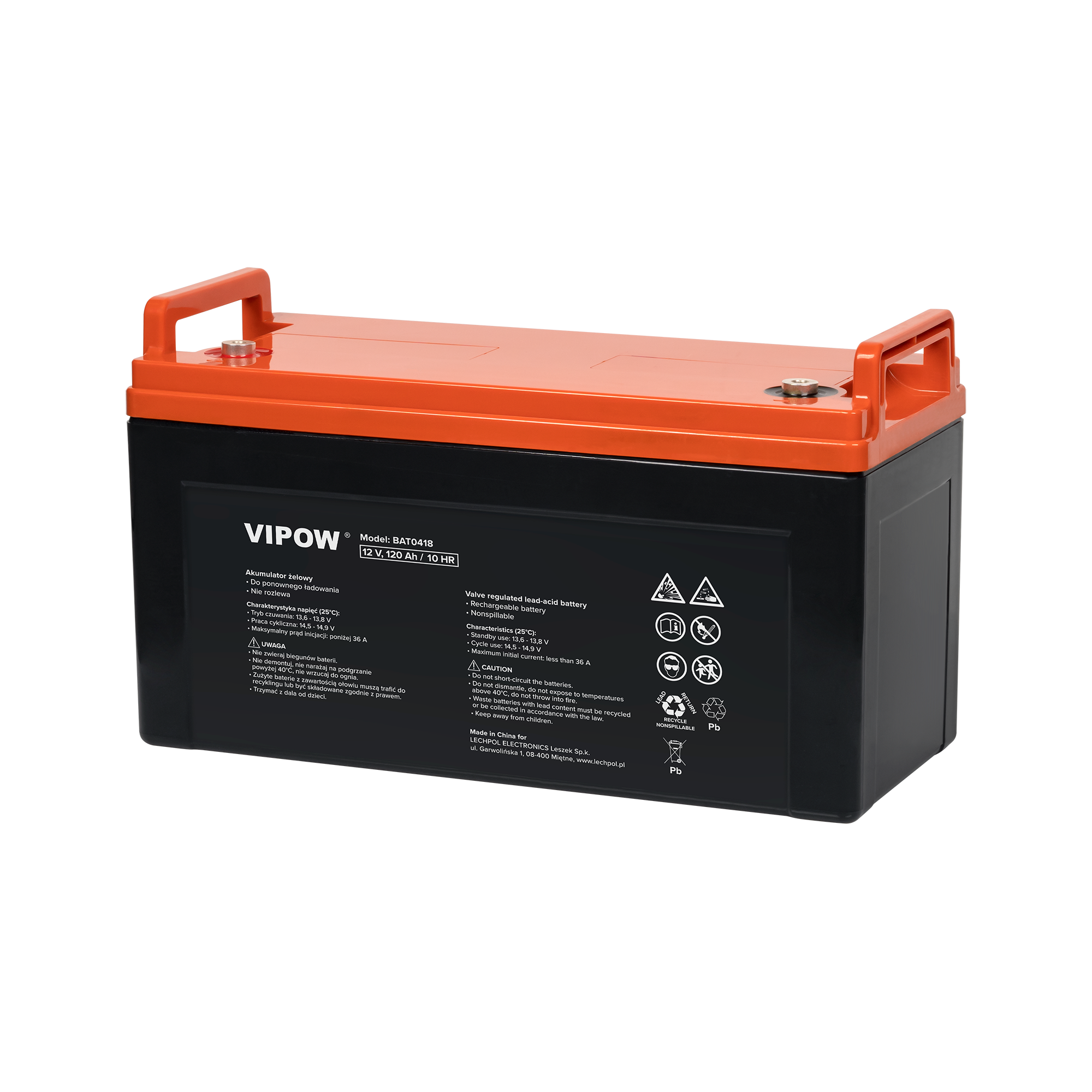 Akumulator żelowy 12V 120Ah Vipow