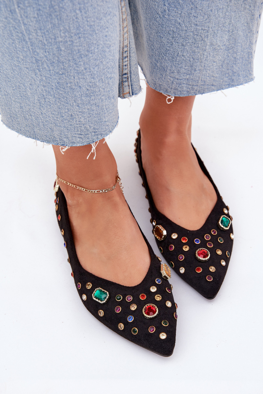 Baleriny Model Valena JH525P Black - Step in style - obrazek 3