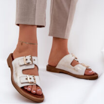 Sandał Klapki Model Zazoo 3020 Złoty Przecierany – Step in style