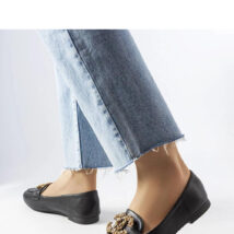 Czarne mokasyny z cyrkoniami Neuer – Solea