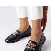 Czarne mokasyny z klamerką Henrique – Solea