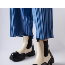 Czarno-beżowe wsuwane botki Albany – Solea