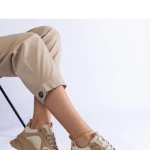 Brązowe sneakersy na platformie z serduszkiem Martineza – Solea