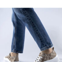 Brązowe trampki zdobione monogramem Cavi – Solea