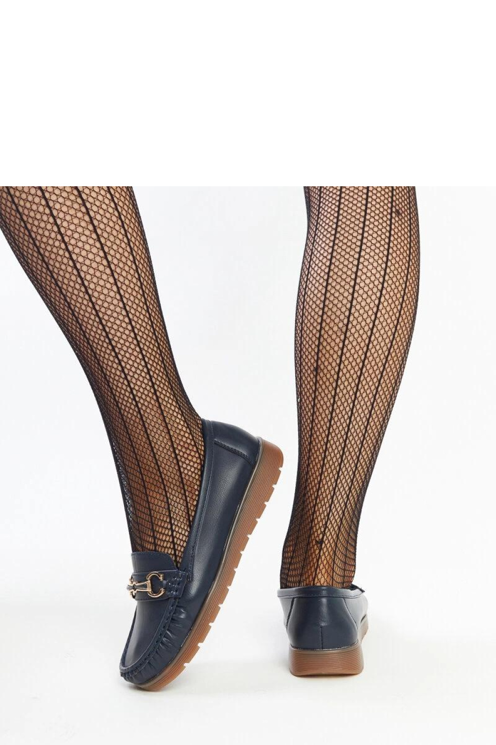 Granatowe mokasyny z klamerką Anisah - Solea - obrazek 4