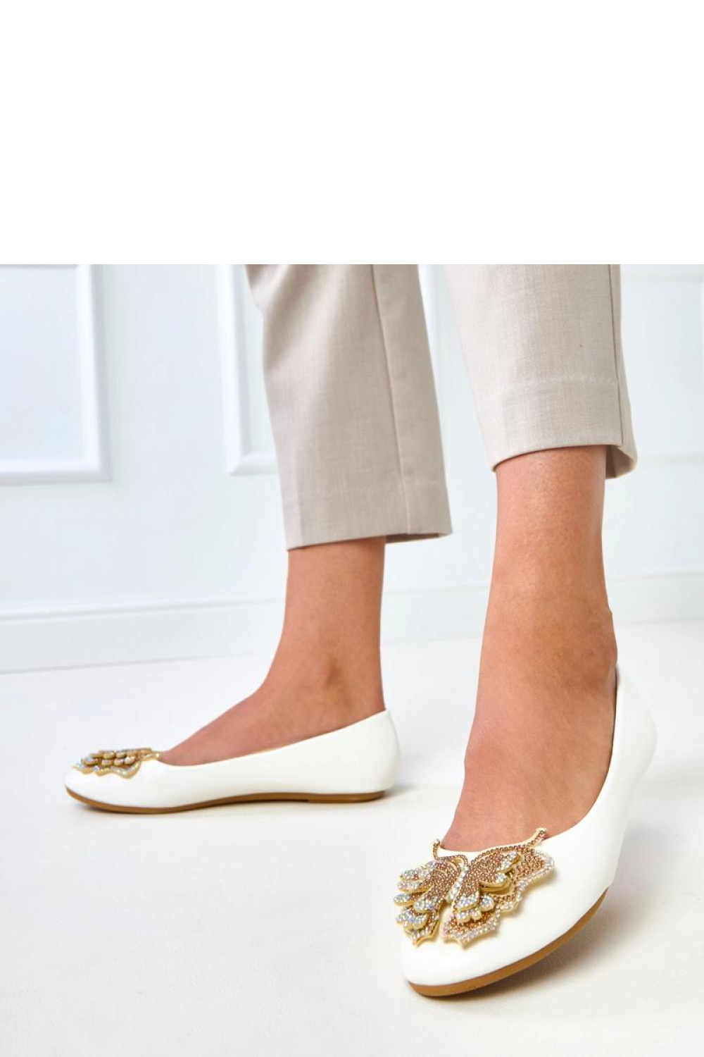 Baleriny Model Gruca GJ3092-3 White - Solea - obrazek 2