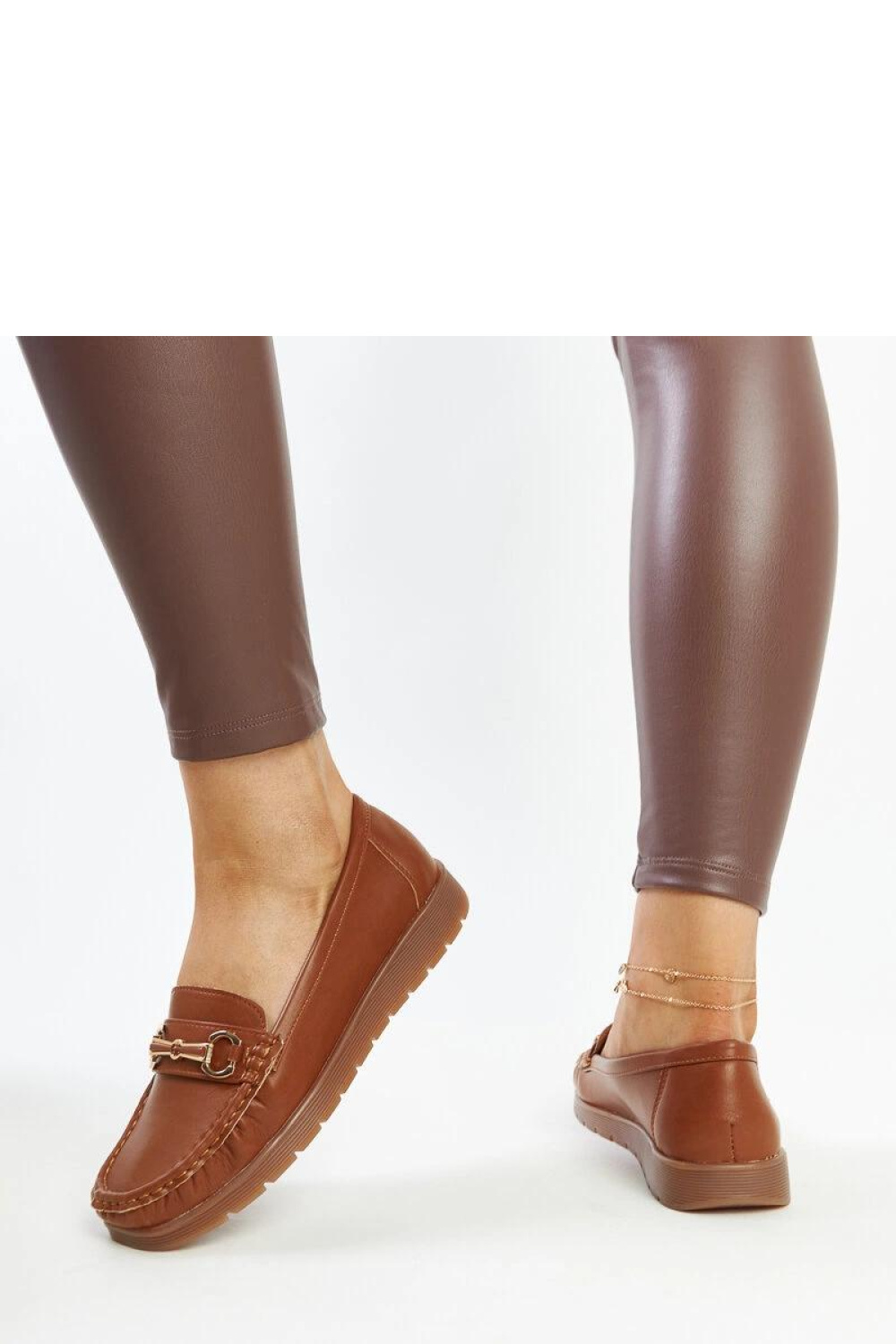 Brązowe mokasyny z klamerką Anisah - Solea - obrazek 4