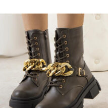 Zielone traperki z łańcuchem Iversen – Solea