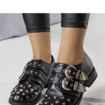 Czarne półbuty Boisi – Solea