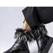 Czarne ocieplane śniegowce MM274379 – Solea