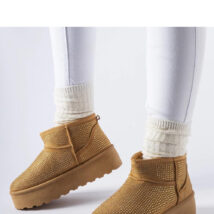 Brązowe śniegowce z cyrkoniami Sonora – Solea