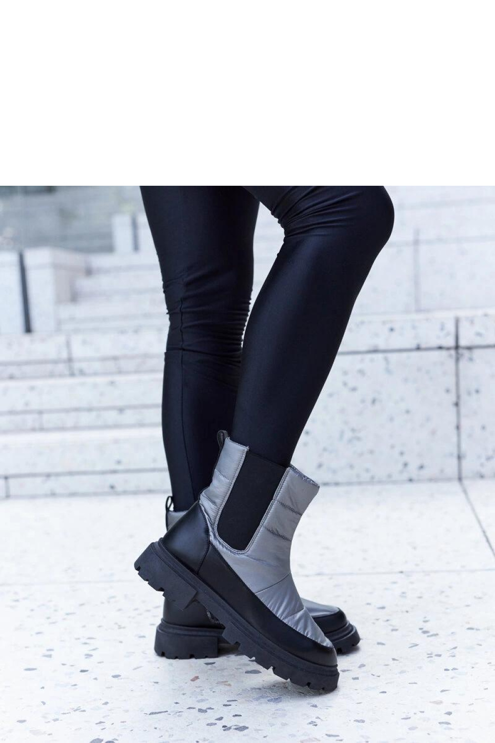 Szare ocieplane śniegowce Galvani - Solea - obrazek 2