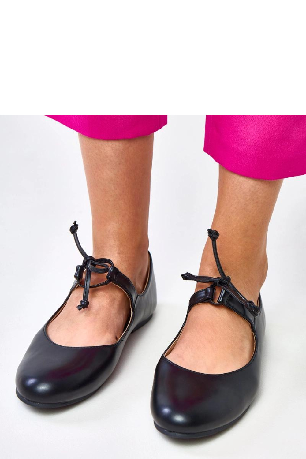 Baleriny Model Sallay BSD106-1 Black - Solea - obrazek 4