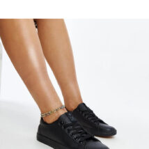 Czarne trampki z eko-skóry Luz – Solea